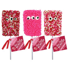 Load image into Gallery viewer, Valentine Monster Sprinkle Rice Treat Pops