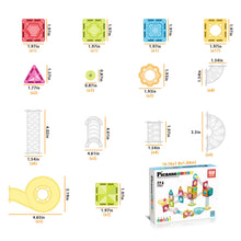 Load image into Gallery viewer, 60 Piece Magnet Tiles Building Block Travel Size Toy Set