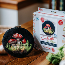 Load image into Gallery viewer, Toadstools in a Hoop Needle Felting Craft Kit