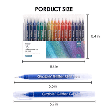 Load image into Gallery viewer, Jumbo Iridescent Glitter Gel Ink Pen Of 18