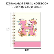 Load image into Gallery viewer, Hello Kitty College Letters Extra Large Spiral Notebook
