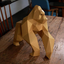 Load image into Gallery viewer, Gorilla 3D PaperCraft Origami Model - Gold Limited Edition