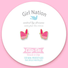 Load image into Gallery viewer, CLIP ON Cutie Earrings- Glitter Butterfly