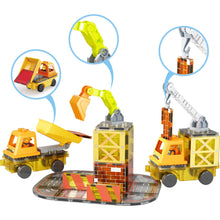 Load image into Gallery viewer, Magnet Tile Construction 5-in-1 Building W/ Accessories