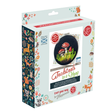 Load image into Gallery viewer, Toadstools in a Hoop Needle Felting Craft Kit