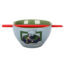 Load image into Gallery viewer, Naruto Kakashi 20 oz Ramen Bowl With Chopsticks