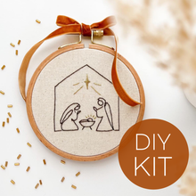 Load image into Gallery viewer, Nativity scene embroidery kit, Christmas embroidery diy kit