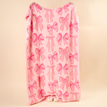 Load image into Gallery viewer, Cozy Dreams Luxe Blanket-Blushing Bows Pink