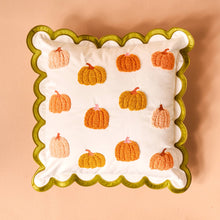 Load image into Gallery viewer, Scalloped Square Throw Pillow-Pumpkin Patch