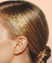 Load image into Gallery viewer, Golden Stars Hair Tattoo for Game day & Halloween: 6