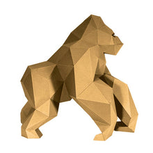 Load image into Gallery viewer, Gorilla 3D PaperCraft Origami Model - Gold Limited Edition