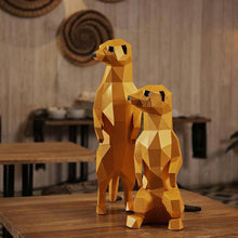 Load image into Gallery viewer, Meerkats 3D Paperart Origami Model
