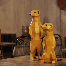 Load image into Gallery viewer, Meerkats 3D Paperart Origami Model
