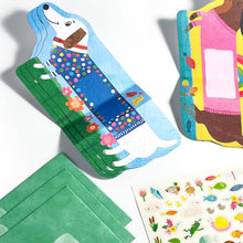 Load image into Gallery viewer, Tiny Tada! Note Cards & Sticker Set - Playful Pups