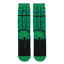 Load image into Gallery viewer, Minecraft Creepers Adult Green Casual Crew Socks-OSFA