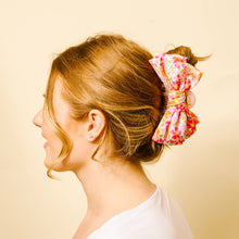 Load image into Gallery viewer, Satin Bow Claw Clip-Secret Garden Pink