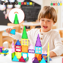 Load image into Gallery viewer, PicassoTiles 101pc Magnetic Tile Building Blocks
