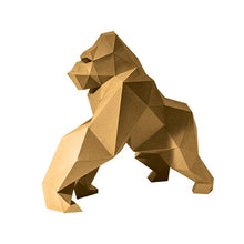 Load image into Gallery viewer, Gorilla 3D PaperCraft Origami Model - Gold Limited Edition