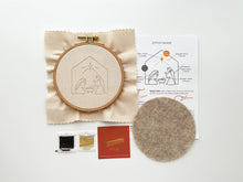 Load image into Gallery viewer, Nativity scene embroidery kit, Christmas embroidery diy kit
