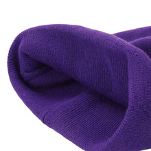 Load image into Gallery viewer, Coraline & Black Cat Character Art Purple Cuff Beanie