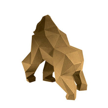 Load image into Gallery viewer, Gorilla 3D PaperCraft Origami Model - Gold Limited Edition