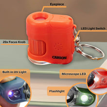 Load image into Gallery viewer, Mini 20x LED Microscope (Orange), Science Learning for Kids
