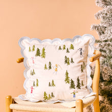 Load image into Gallery viewer, Scalloped Square Throw Pillow-Aprés Ski