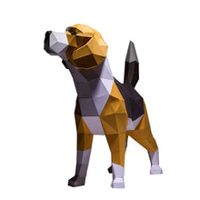 Load image into Gallery viewer, 3D Beagle PaperCraft Dog Origami Model