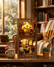 Load image into Gallery viewer, DIY Book Nook Kit: Golden Twilight Studio