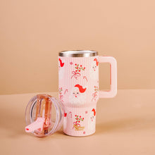 Load image into Gallery viewer, 20 oz Lifestyle Flip Straw Tumbler-Holly Jolly Santa