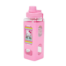 Load image into Gallery viewer, Hello Kitty Cassette Tape 24 oz. Square Plastic Water Bottle