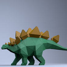 Load image into Gallery viewer, Stegosaurus Origami Model