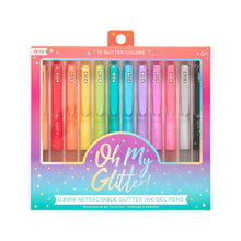 Load image into Gallery viewer, Oh My Glitter! Retractable Glitter Gel Pens - Set of 12