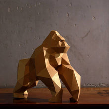 Load image into Gallery viewer, Gorilla 3D PaperCraft Origami Model - Gold Limited Edition