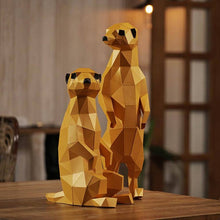 Load image into Gallery viewer, Meerkats 3D Paperart Origami Model