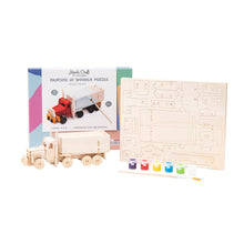 Load image into Gallery viewer, 3D Wooden Puzzle with Paint Kit: Truck