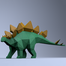 Load image into Gallery viewer, Stegosaurus Origami Model