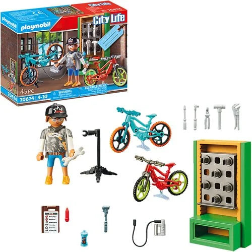 playmobil kinderfahrrad Playmobil Bike Workshop Gift Set