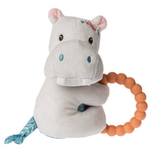 Load image into Gallery viewer, Jewel Hippo Teether Rattle: Gray