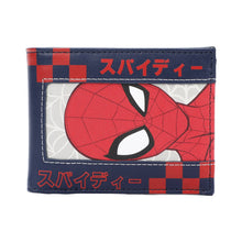 Load image into Gallery viewer, Spider-Man Classic Spidey &amp; Kanji 3.5” Black Bifold Card Wallet
