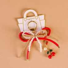 Load image into Gallery viewer, Layered Bows Bag Charm-Cherry Bliss
