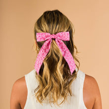Load image into Gallery viewer, Flower Scallop Hair Bow-Hot Pink
