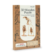 Load image into Gallery viewer, 3D Laser Cut Wooden Puzzle Bundle Pack: Bird Animals
