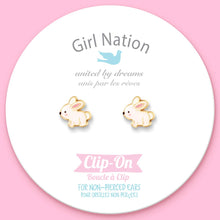 Load image into Gallery viewer, CLIP ON Cutie Earrings | Glitter Rabbit | Easter 2026
