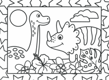 Load image into Gallery viewer, Stained Glass Coloring, Dinosaurs
