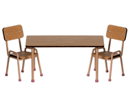 Table and chair set, Mouse - Dark  powder