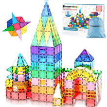 Load image into Gallery viewer, PicassoTiles 101pc Magnetic Tile Building Blocks
