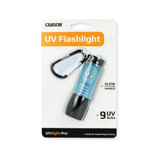 Load image into Gallery viewer, Bright UV LED Flashlight, with Glow-in-the-Dark Rubber Grip
