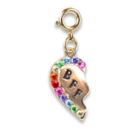 GOLD BFF BROKEN HEART CHARM