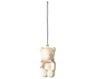 Metal ornament, Teddy bear - Off white/Rose